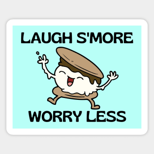 Laugh s’more worry less | Cute Smore Pun Magnet